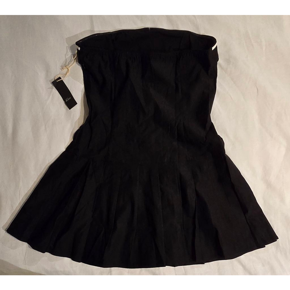 Women's West of Melrose Black & White Strapless Pleated Mini Dress XL - Picture 5 of 7